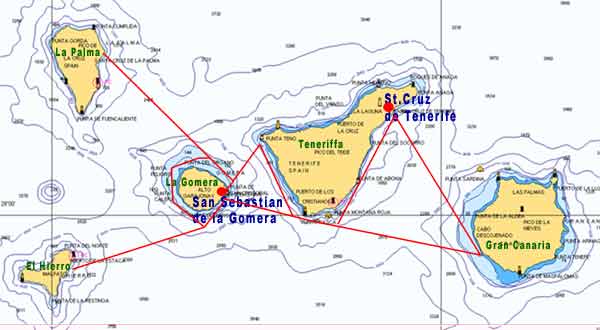 zum Segelreisen Toernplan
